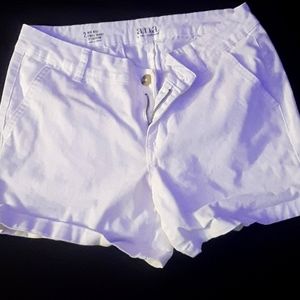 White Jean shorts
